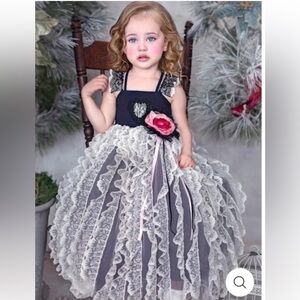 Dollcake Black and White Lace Kids Dance Costume